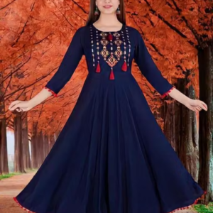 Women Embroidered Rayon Anarkali Kurta