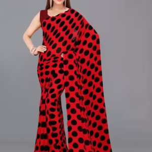 Trendy Georgette Saree with Blouse piece