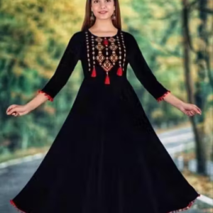 Women Embroidered Rayon Anarkali Kurta