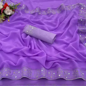 Women Georgette Stone Work saree
