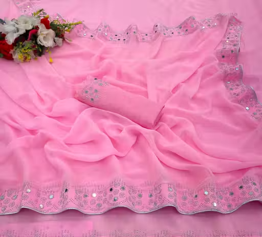 Women Georgette Stone Work saree