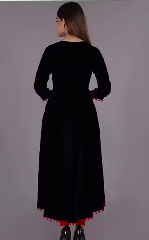 Women Embroidered Rayon Anarkali Kurta - Image 4