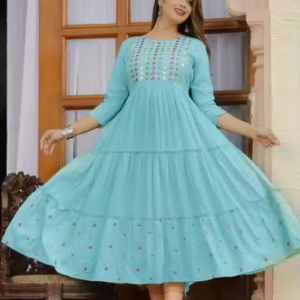 Women Embroidered Rayon Anarkali Kurta