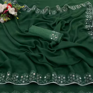 Women Georgette Stone Work saree