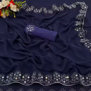 Women Georgette Stone Work saree