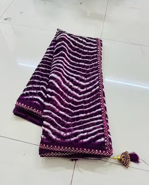 Bandhani saree, Bandhej saree, Top selling saree, Saree with blouse, pure georgette saree, soft georgette saree, party wear saree, desiger saree, banarsi saree, celebrity saree, festive saree, bollywood saree - Image 2