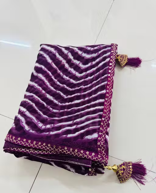 Bandhani saree, Bandhej saree, Top selling saree, Saree with blouse, pure georgette saree, soft georgette saree, party wear saree, desiger saree, banarsi saree, celebrity saree, festive saree, bollywood saree - Image 3