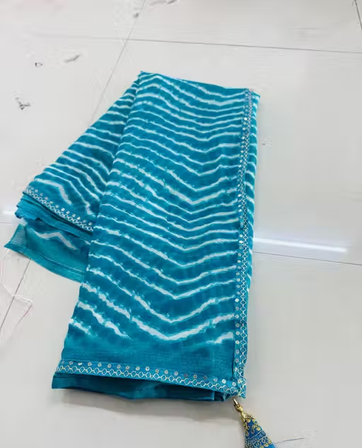 Bandhani saree, Bandhej saree, Top selling saree, Saree with blouse, pure georgette saree, soft georgette saree, party wear saree, desiger saree, banarsi saree, celebrity saree, festive saree, bollywood saree - Image 2