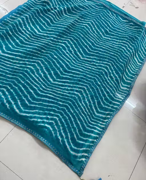 Bandhani saree, Bandhej saree, Top selling saree, Saree with blouse, pure georgette saree, soft georgette saree, party wear saree, desiger saree, banarsi saree, celebrity saree, festive saree, bollywood saree - Image 4