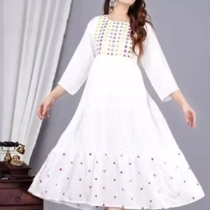 Women Embroidered Rayon Anarkali Kurta