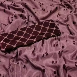 Mill Printed Saree with banarasi Style