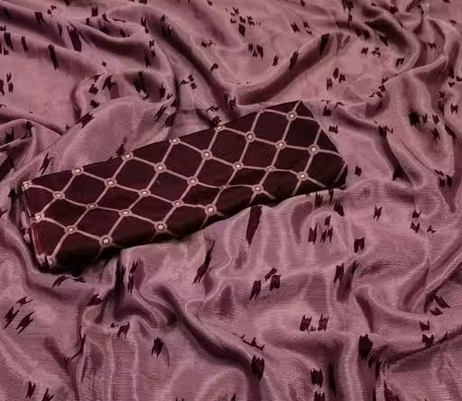 Mill Printed Saree with banarasi Style