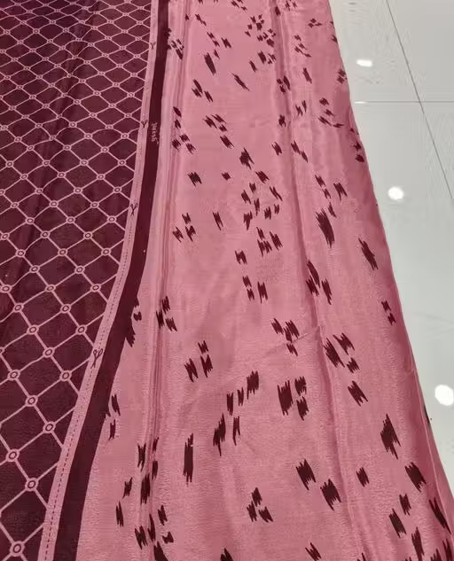 Mill Printed Saree with banarasi Style - Image 4