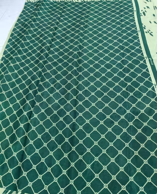 Mill Printed Saree with banarasi Style - Image 4