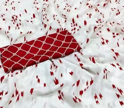Mill Printed Saree with banarasi Style