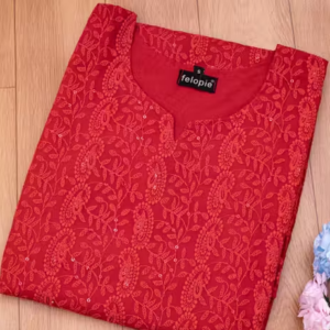Kurti (red kurti)/ Sequince Work Kurti For Women and Girls
