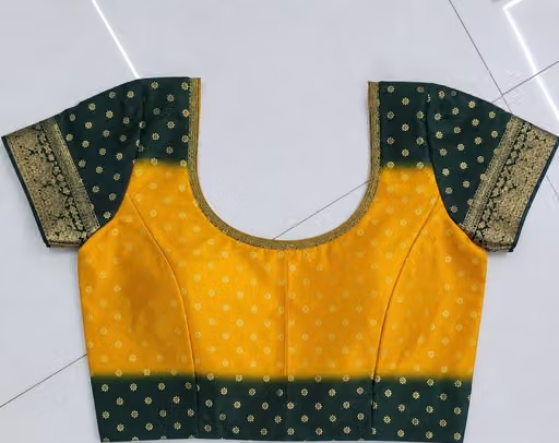 NavSarjan Silk printed saree with pallu blouse and lace - Image 3