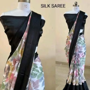 SATIN Silk soft printed daily wear saree