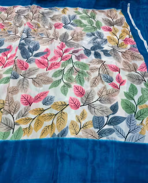 Printed Silk Saree - Image 3