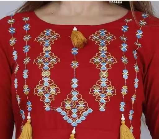 Women Embroidered Rayon Anarkali Kurta - Image 2