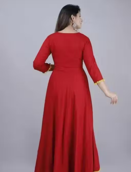 Women Embroidered Rayon Anarkali Kurta - Image 3