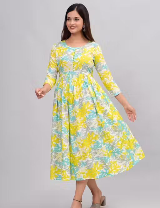 Anarkali Gown printed kurta - Image 4