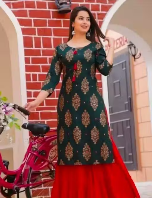 Rayon Kurta Sharara for Women