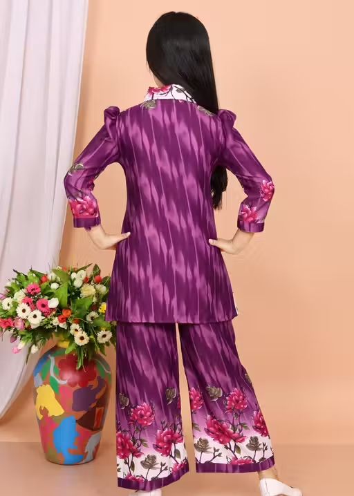 Printed Cotton Kurta Palazzos for Women - Image 2