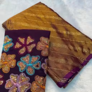 BRASSO FOIL SAREE WITH FANCY BLOUSE