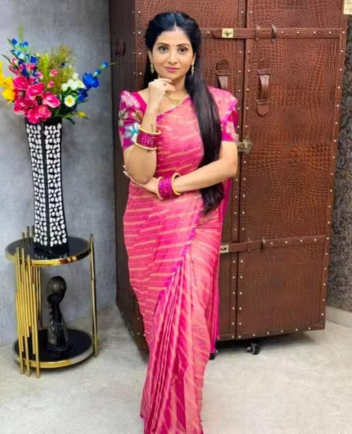 BRASSO FOIL SAREE WITH FANCY BLOUSE