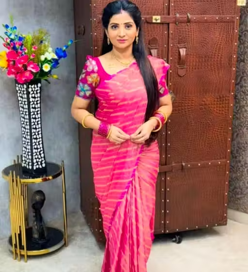 BRASSO FOIL SAREE WITH FANCY BLOUSE - Image 2