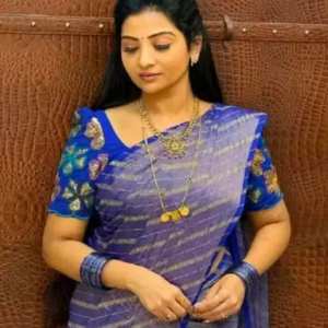 BRASSO FOIL SAREE WITH FANCY BLOUSE