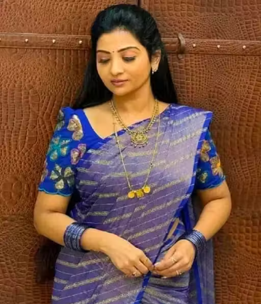 BRASSO FOIL SAREE WITH FANCY BLOUSE