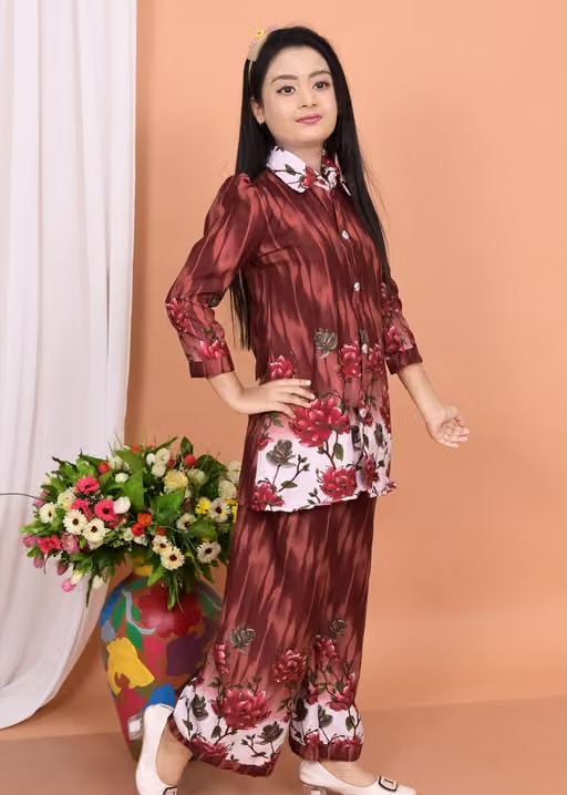 Printed Cotton Kurta Palazzos for Women - Image 4