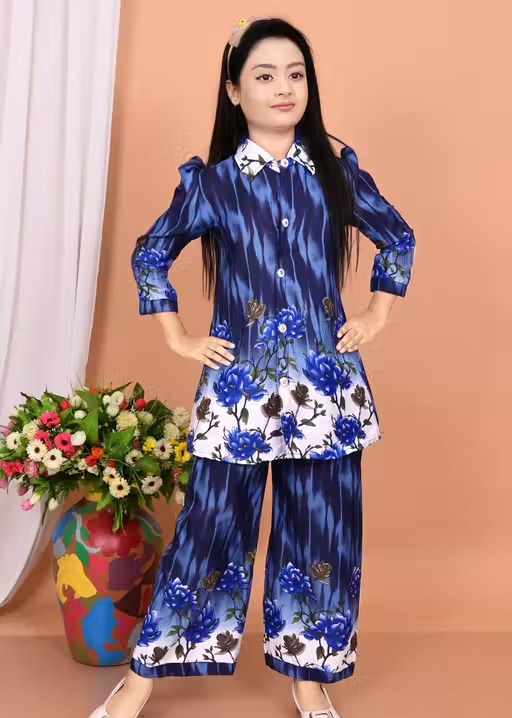 Printed Cotton Kurta Palazzos for Women