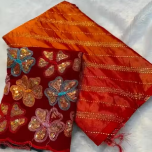 BRASSO FOIL SAREE WITH FANCY BLOUSE