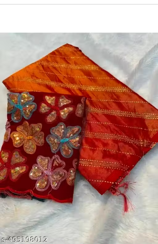 BRASSO FOIL SAREE WITH FANCY BLOUSE