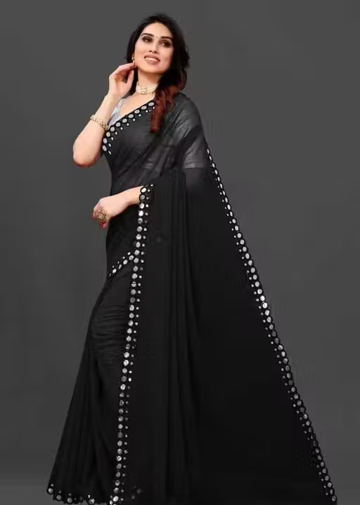 Black trending sarees mirror - Image 2