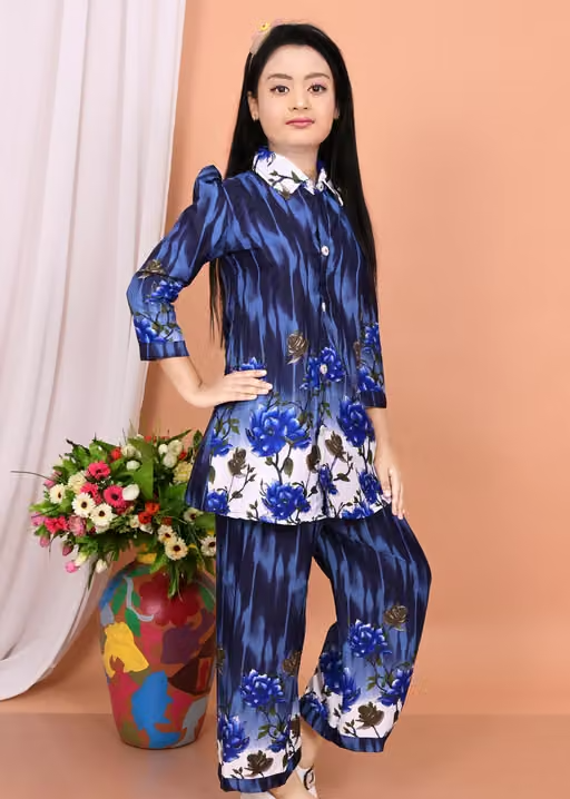 Printed Cotton Kurta Palazzos for Women - Image 4