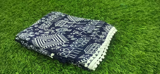 Gullak New Printed Georgette Saree with Warli Print and Pom -Pom border - Image 2