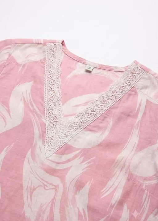 Printed Cotton Kurta Palazzos Fit/ for Women - Image 2