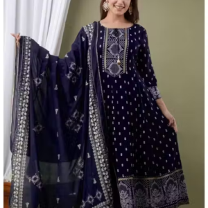 Printed Viscose Kurta Set for Women