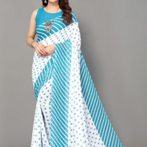Yashika Women's Georgette Floral Printed Saree with Blouse Piece