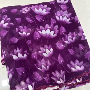 Georgette Printed Saree (With Lace)