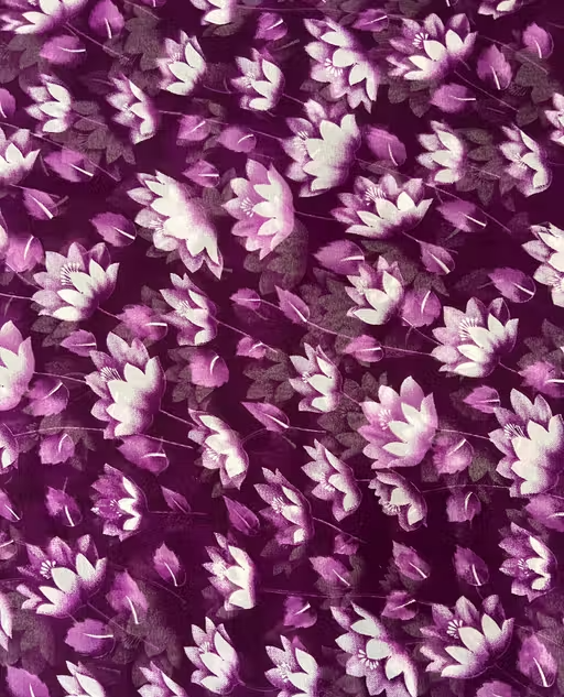 Georgette Printed Saree (With Lace) - Image 2