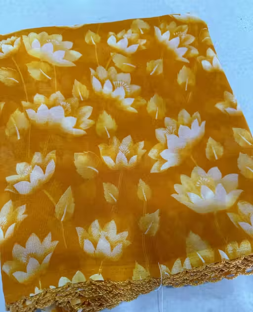 Georgette Printed Saree (With Lace)