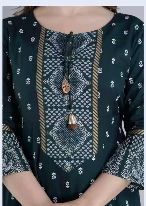 Printed Viscose Kurta Set for Women - Image 2