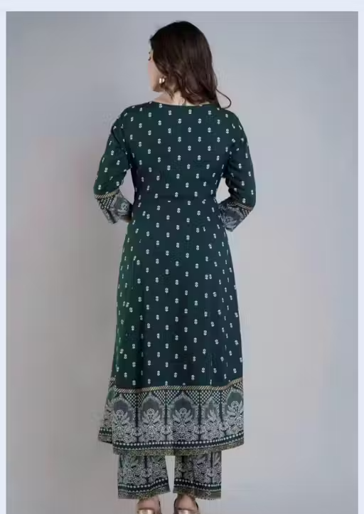 Printed Viscose Kurta Set for Women - Image 3
