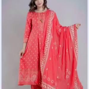 Printed Viscose Kurta Set for Women