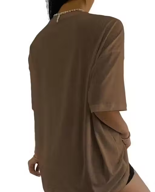 Fancy Stylish Printed Oversized Round Neck Women's T-Shirts (Combo Pack of 2) - Image 2